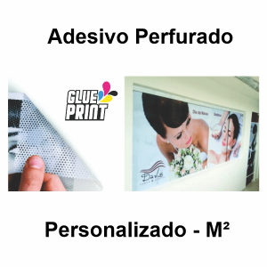 Adesivo perfurado impressão m2  m2    