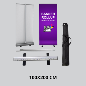 BANNER ROLL UP 100 x 200 cm (com a Lona impressa) Lona 440g 100 x 200 cm    